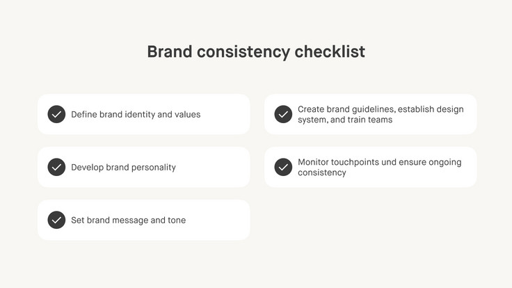 Checklist for ensuring brand consistency