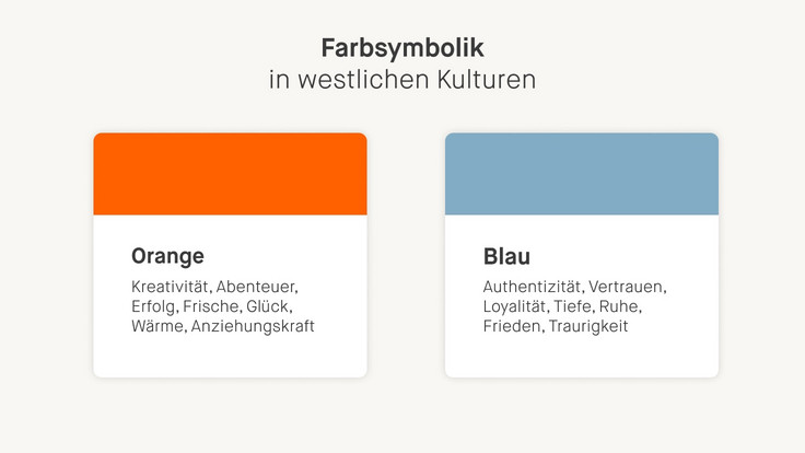 Schaubild zur Farbsymbolik in westlichen Kulturen