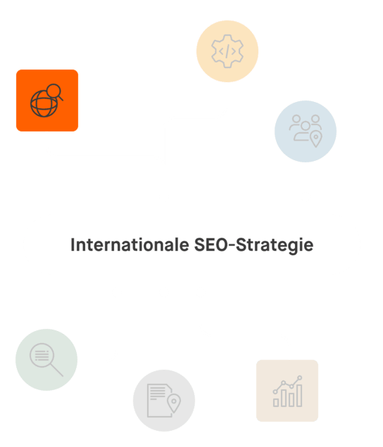 Icon für Internationale SEO-Strategie in Internationale-SEO-Grafik